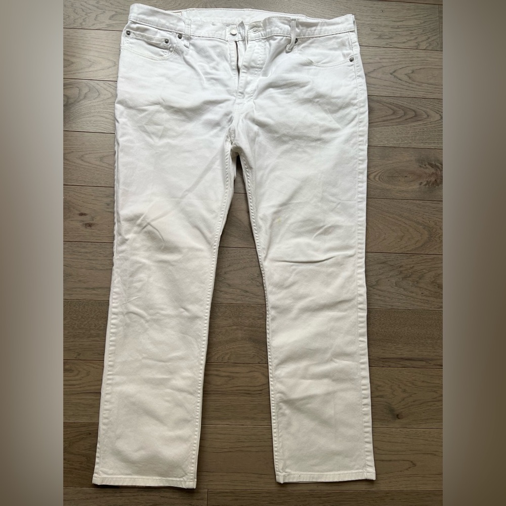 Levi's 511 Slim Fit jeans in a white denim wash